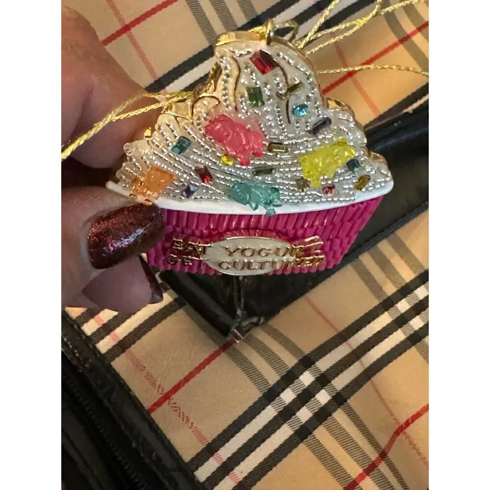 Baublebar  bag charm/keychain ornament fro yo pink berry